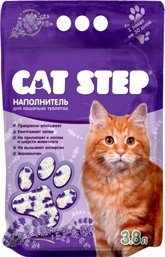 Наполнитель для туалета Cat Step Лаванда 20363009 (3.8 л)