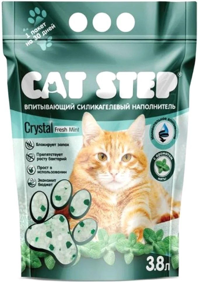 Наполнитель для туалета Cat Step Мята 20363011 (3.8 л)