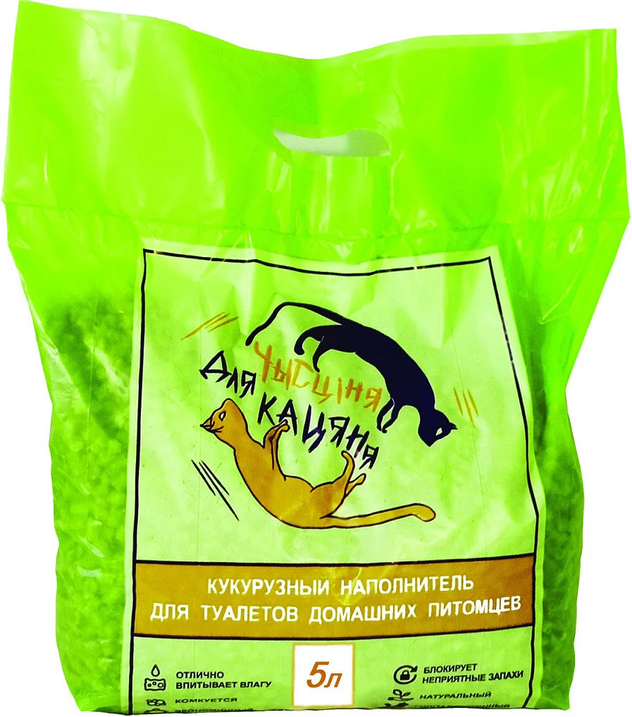 Наполнитель для туалета Чысціня для кацяня Кукурузный (5л)