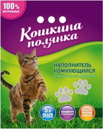 Наполнитель для туалета Кошкина Полянка Бентонитовый 3 кг