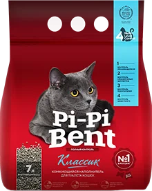 Наполнитель для туалета Pi-Pi Bent Классик 3 кг
