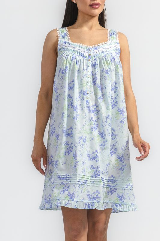 Ночная сорочка хлопковая с принтом Eileen West