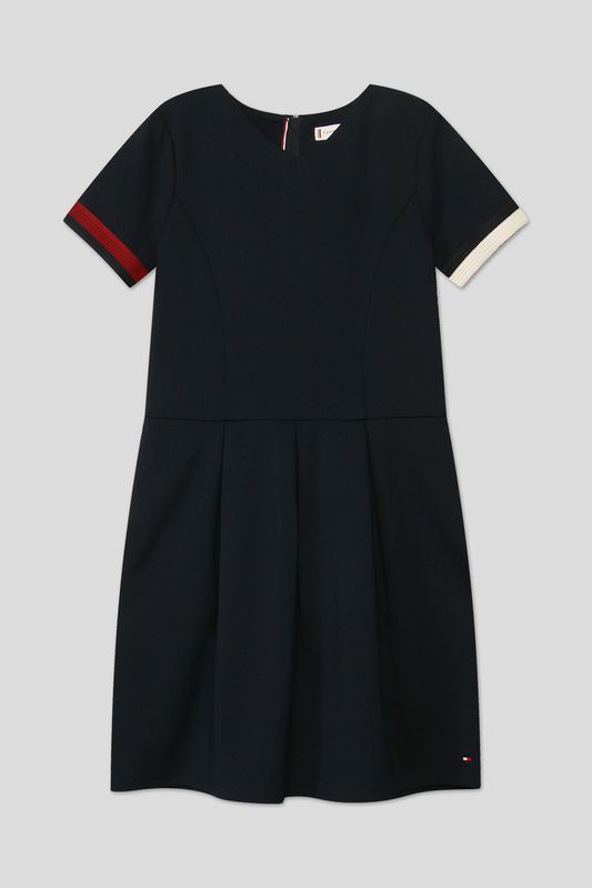 Однотонное платье с контрастной отделкой на рукавах Tommy Hilfiger