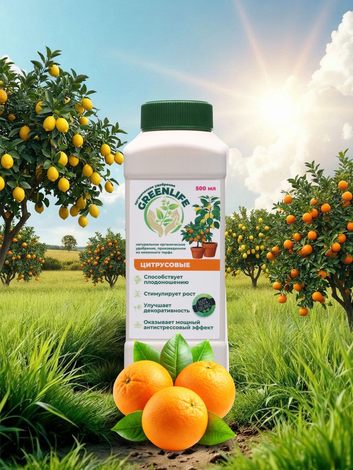 Органическое удобрение для цитрусовых Greenlife, 500 мл