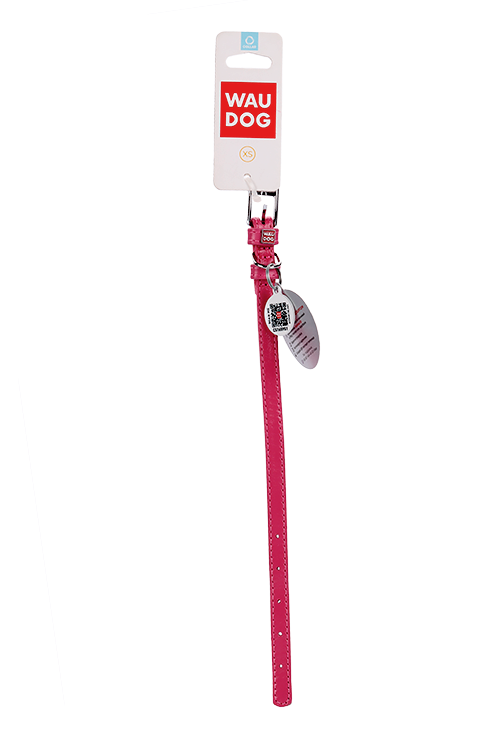 Ошейник COLLAR д/собак waudog glamour обхват шеи 21-29 см розовый