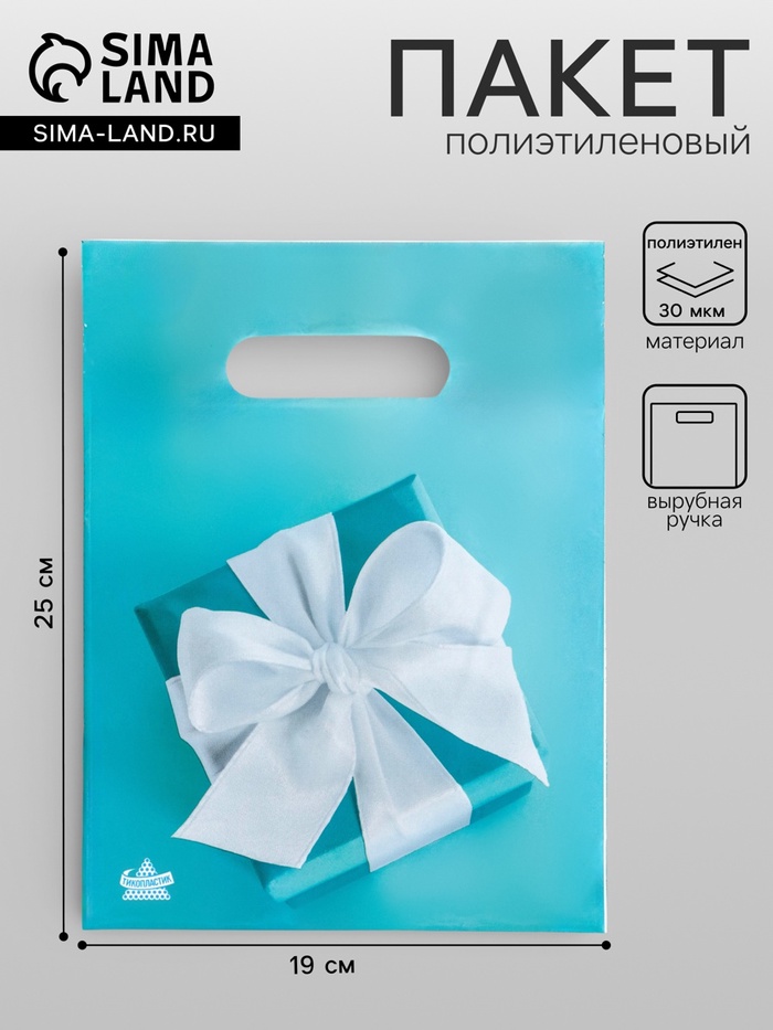 Пакет подарочный «Милый сюрприз», полиэтиленовый с вырубной ручкой, 19×25 см, 30 мкм