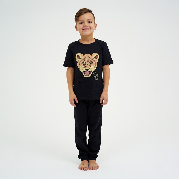 Пижама для мальчика: футболка, брюки, KAFTAN Lion, рост 134-140 см