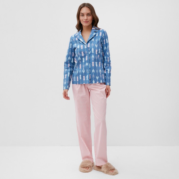 Пижама женская (рубашка, брюки) KAFTAN «Стрелы», размер 48-50
