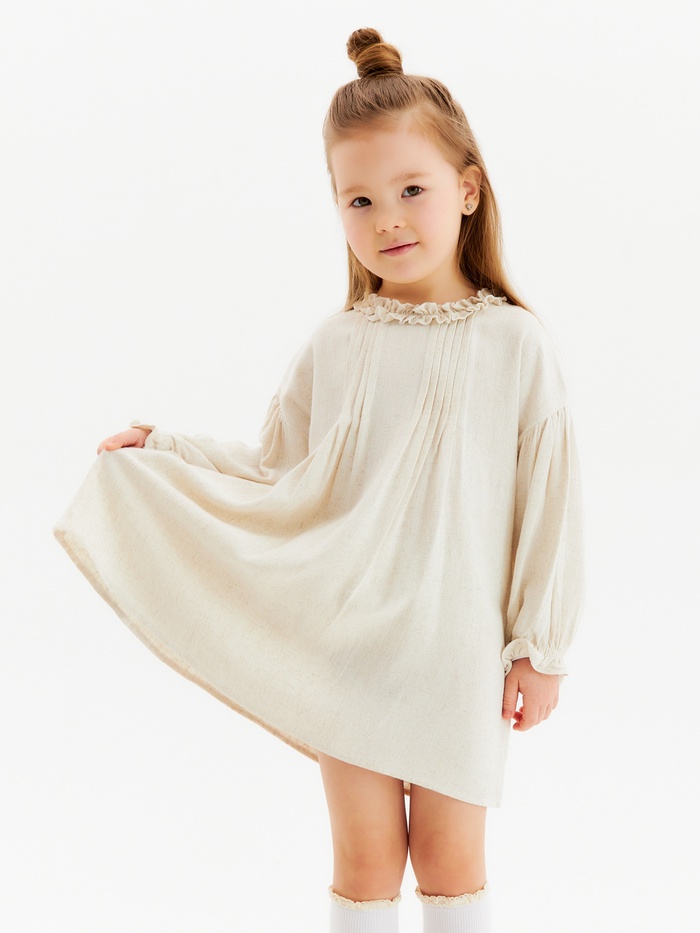 Платье для девочки KAFTAN, цвет молочный, размер 32 (110-116 см)