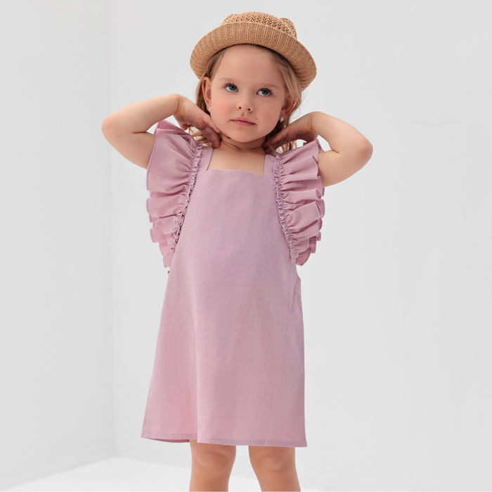 Платье для девочки MINAKU: Cotton Collection, розовое, рост 98 см