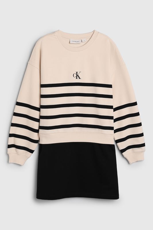 Платье хлопковое с имитацией толстовки Calvin Klein Jeans