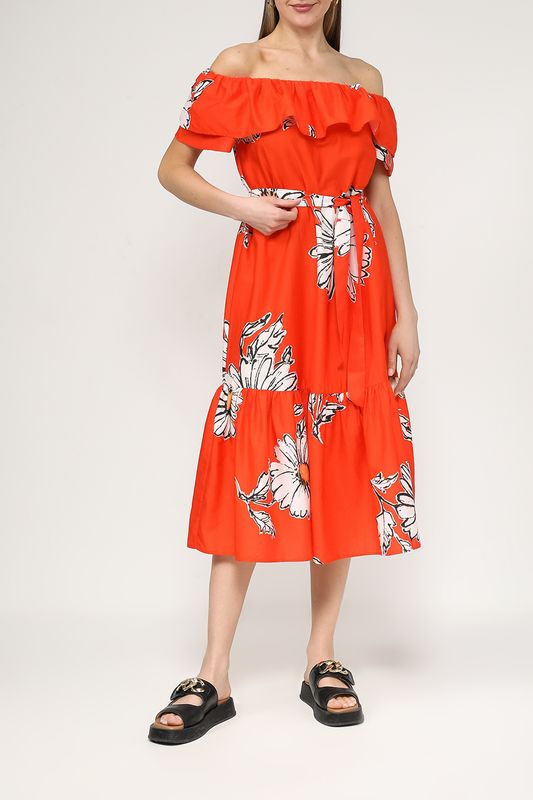 Платье хлопковое с открытыми плечами Desigual