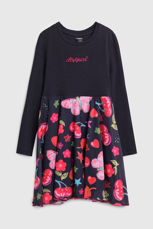 Платье хлопковое с расклешенной юбкой Desigual