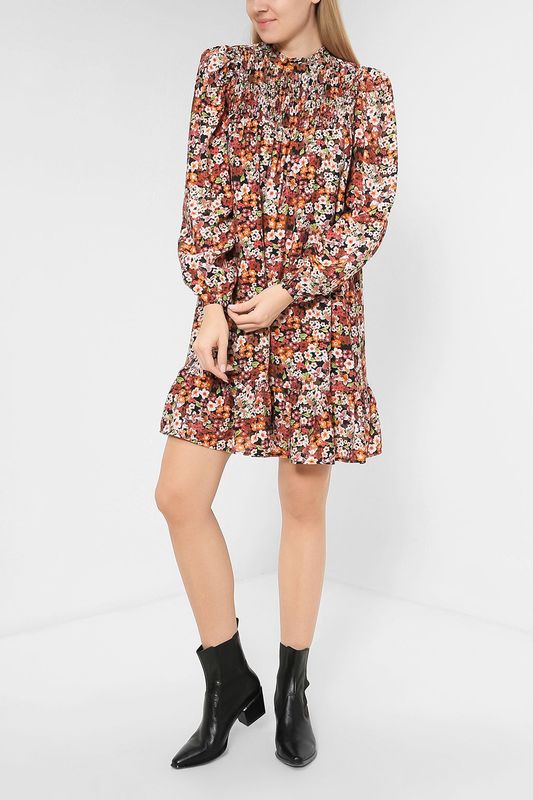 Платье из вискозы с цветочным принтом Vero Moda