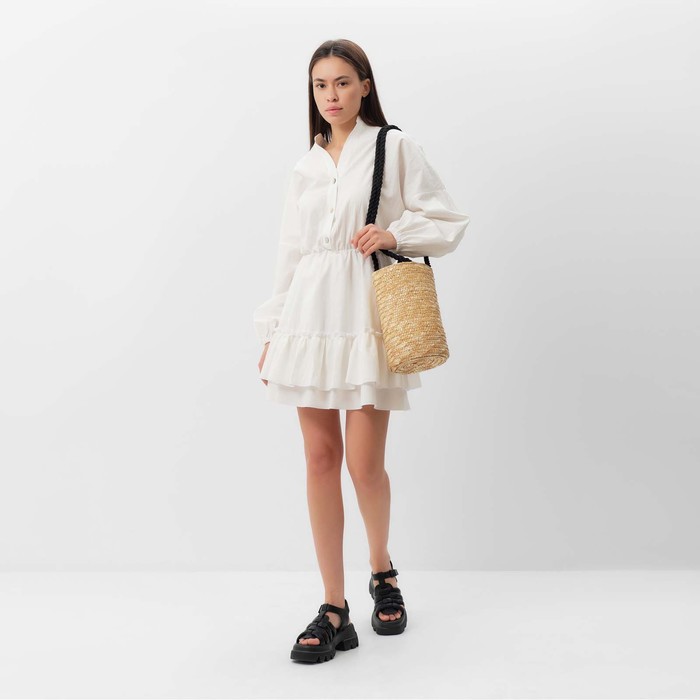 Платье мини женское MIST Summer time, размер 44-46, белое