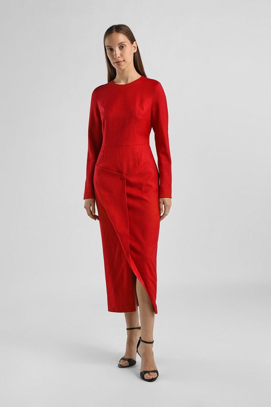 Платье шерстяное с отворотом Fashion Rebels