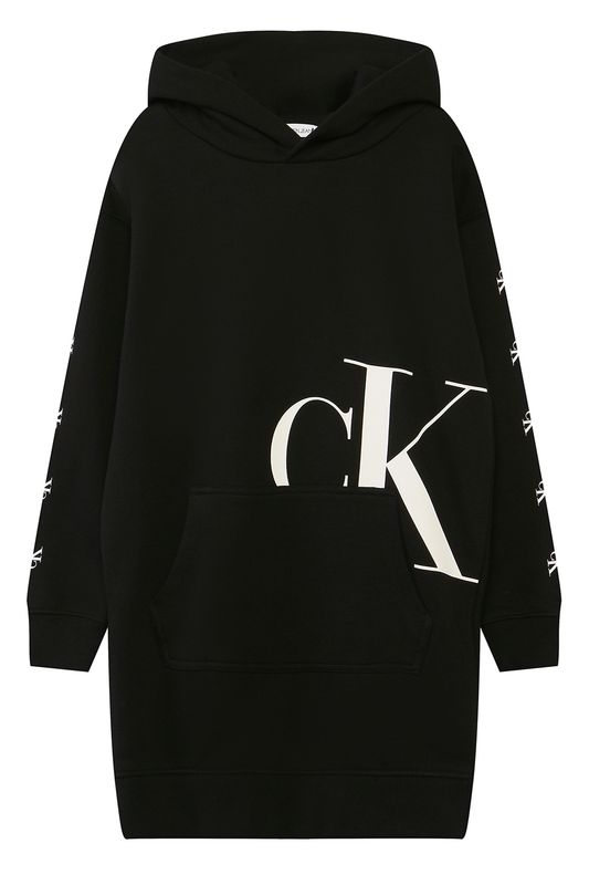 Платье-толстовка с монограммой бренда Calvin Klein Jeans