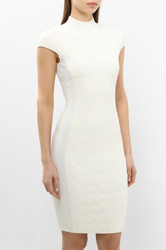 Платье трикотажное приталенное с воротником стойкой Marciano by Guess