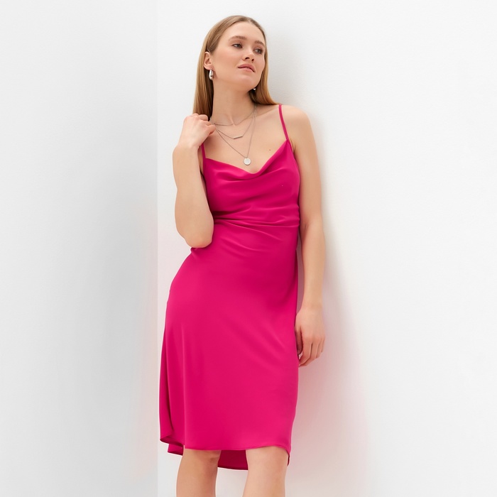 Платье женское короткое MINAKU: Casual Collection, розовое, размер 44