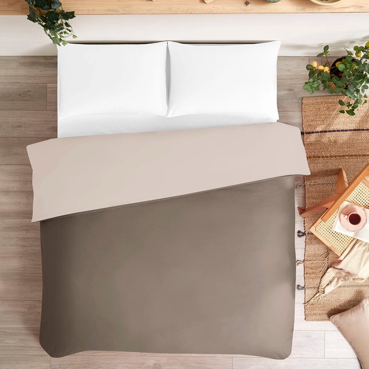 Пододеяльник Ozdilek king size сатин бежевый 220x240 см