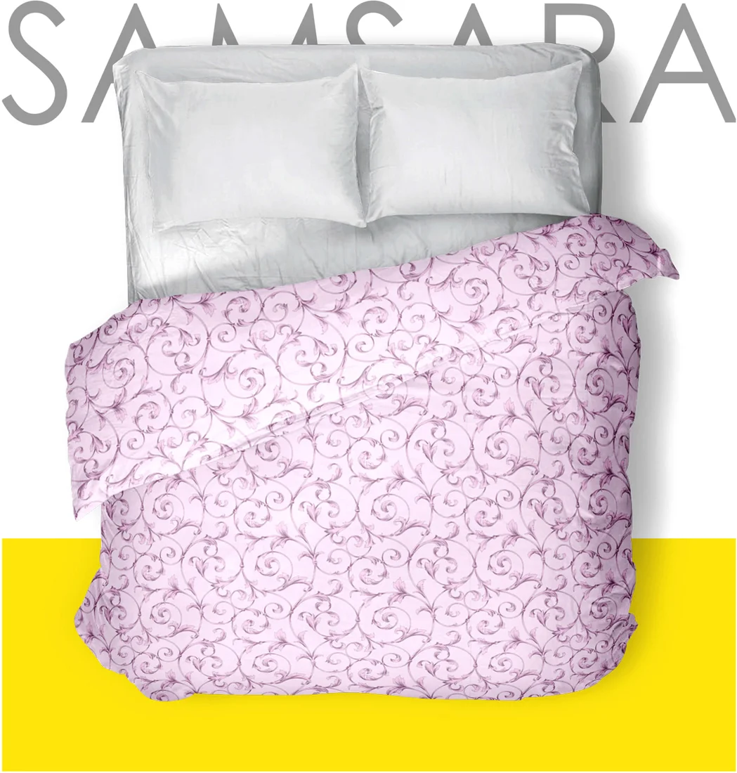 Пододеяльник Samsara Завитки розовые 175По-10 175x215 (2-спальный)