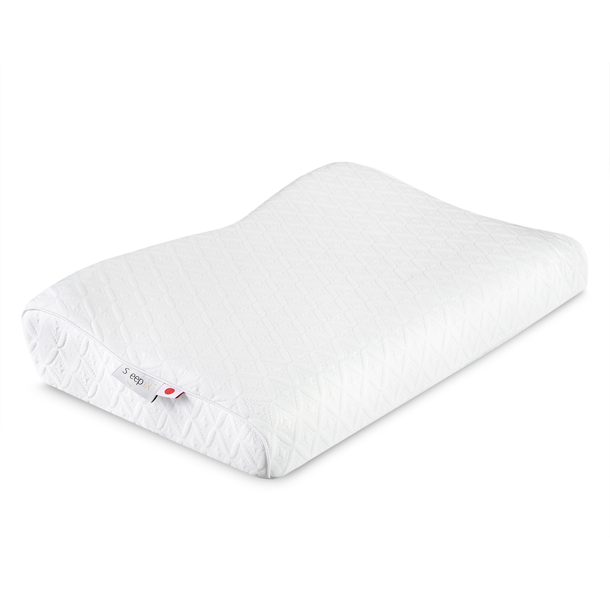 Подушка анатомическая Sleepix Нарита Орто белая 54х32х6/10 см