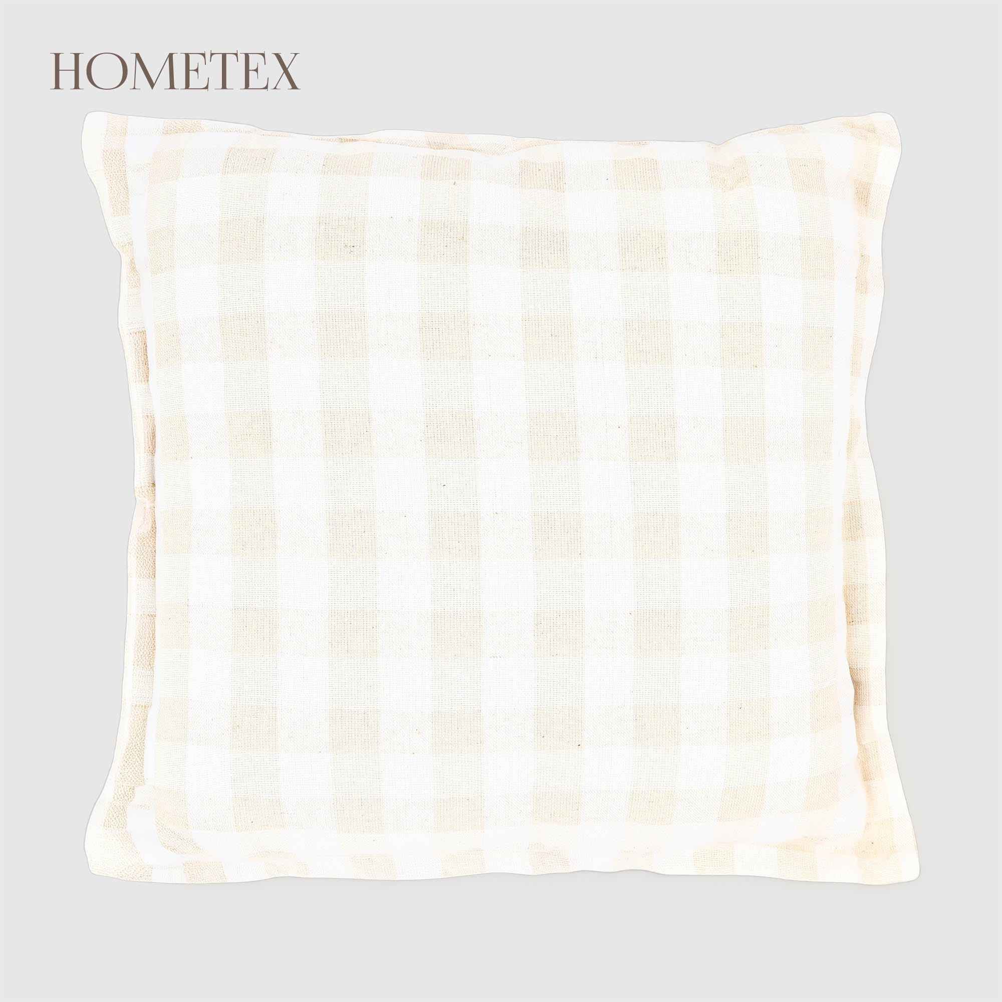 Подушка декоративная Hometex льняная с бортом 45x45 см браун