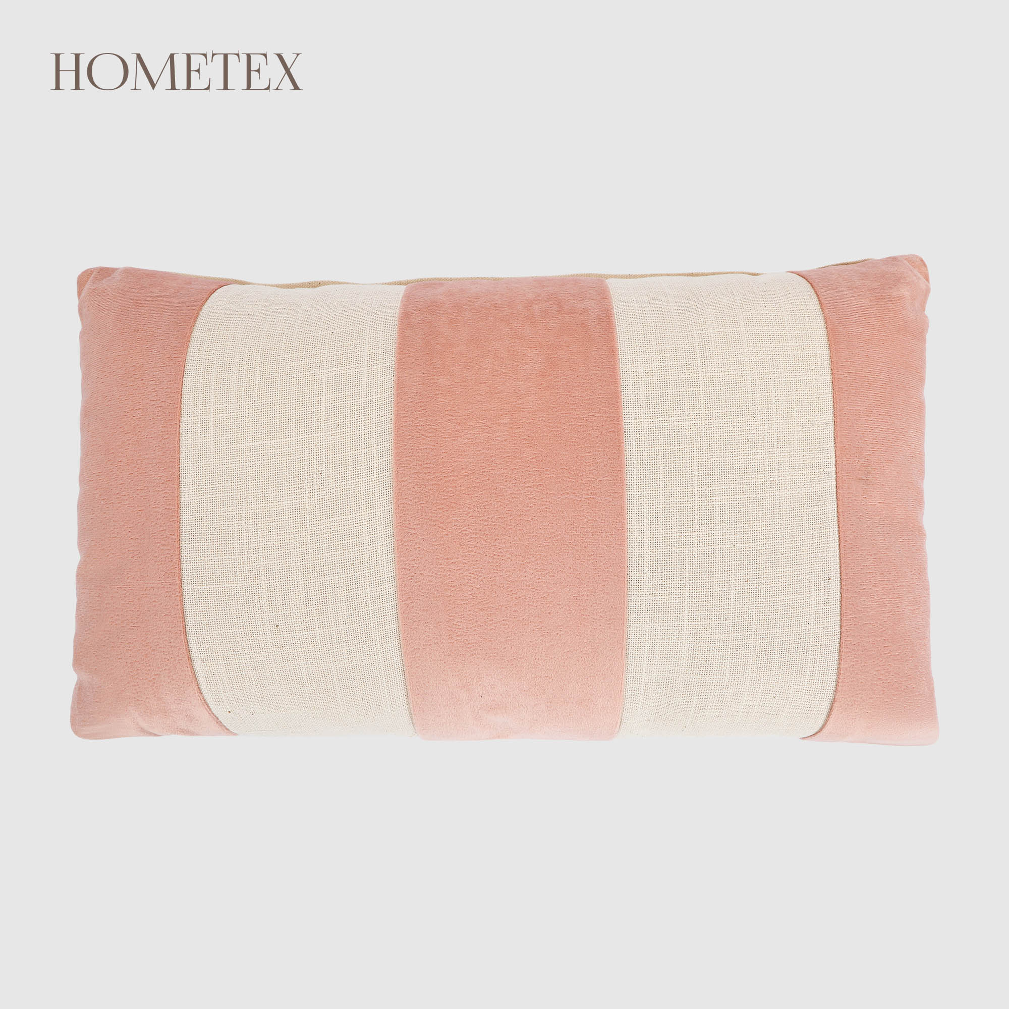 Подушка декоративная Hometex пэчворк бархат 30x50 см розовая