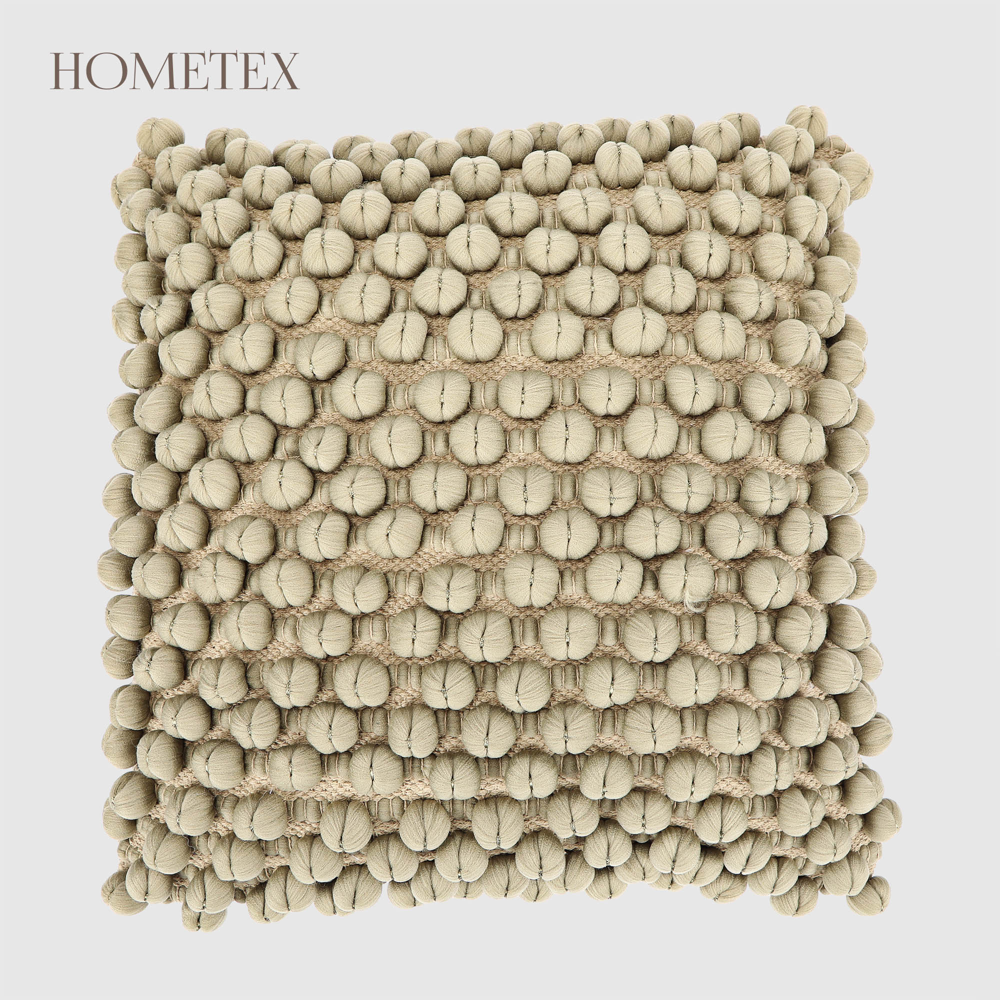 Подушка декоративная Hometex помпон 43x43 см шалфей