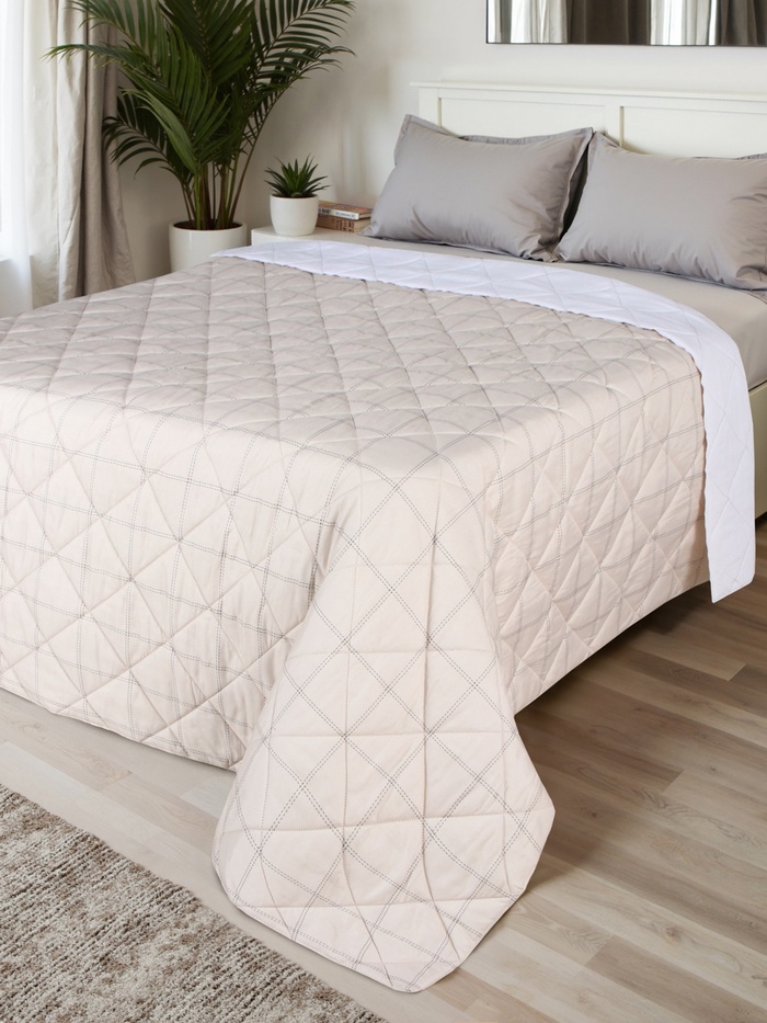 Покрывало 1.5-спальное LoveLife Cage: beige, 150×210±5 см, микрофайбер