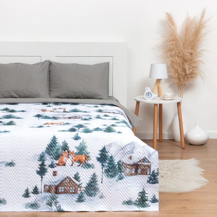 Покрывало евро «Этель» Winter village, 230×210 см