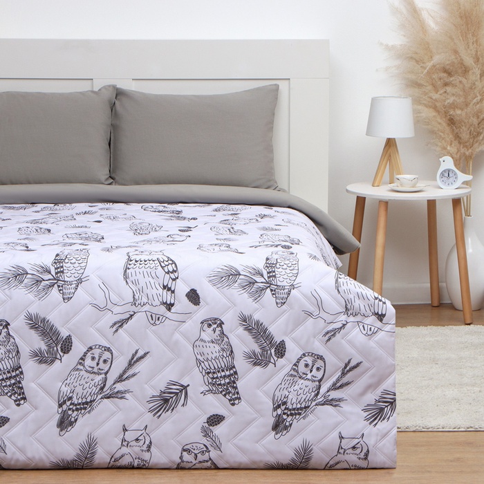 Покрывало евро LoveLife Owls, 200×210±5 см, микрофайбер
