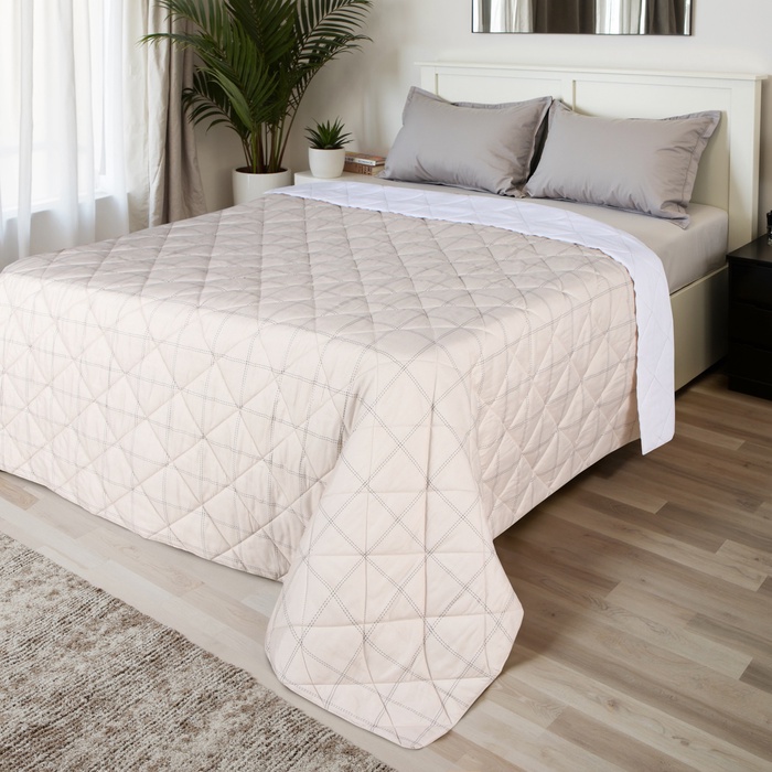Покрывало евро макси LoveLife Cage: beige, 240×210±5 см, микрофайбер