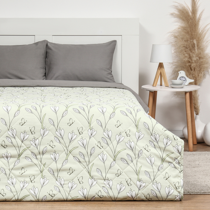 Покрывало евро макси LoveLife Tulips, 240×230±5 см, жатка
