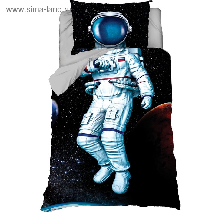 Постельное бельё 1.5-спальное «Этель» Astronaut, бязь