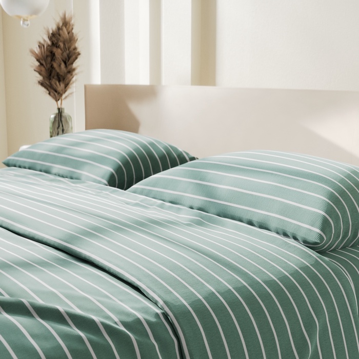 Постельное бельё 2-спальное «Этель» Mint stripes, поплин