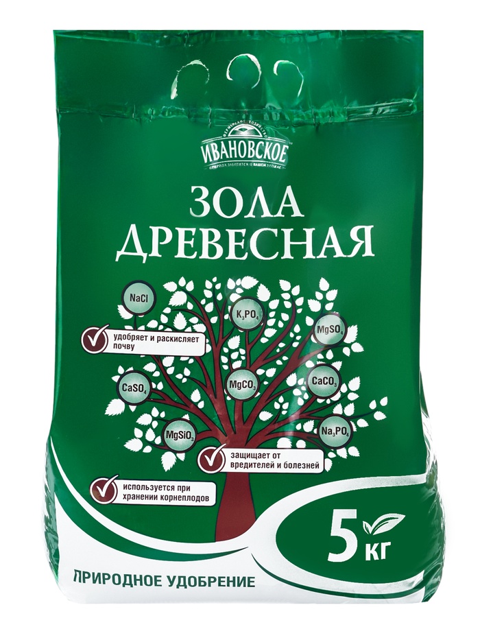 Природное удобрение Зола древесная «Ивановское», 5 кг
