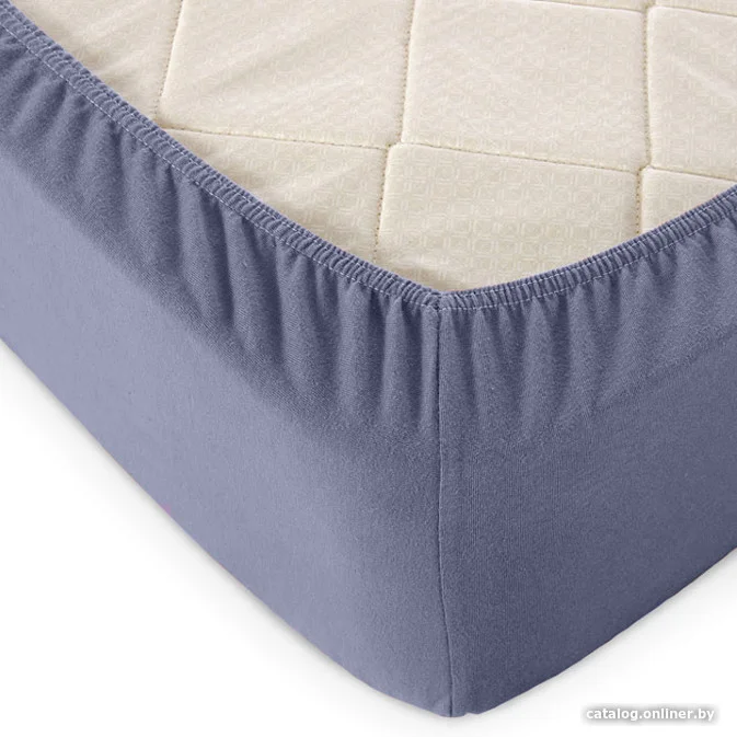 Простыня Alleri Трикотажная на резинке 80x200x20см (графит)