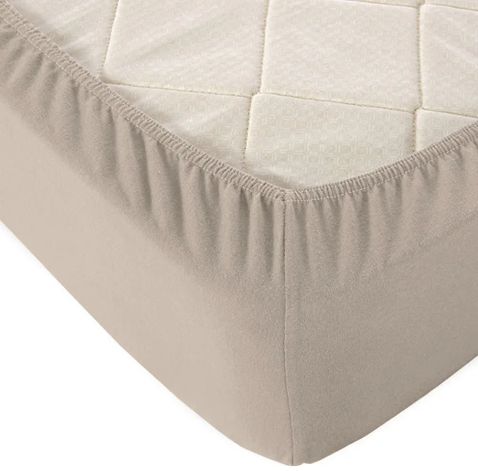 Простыня Alleri Трикотажная на резинке 80x200x20см (какао)