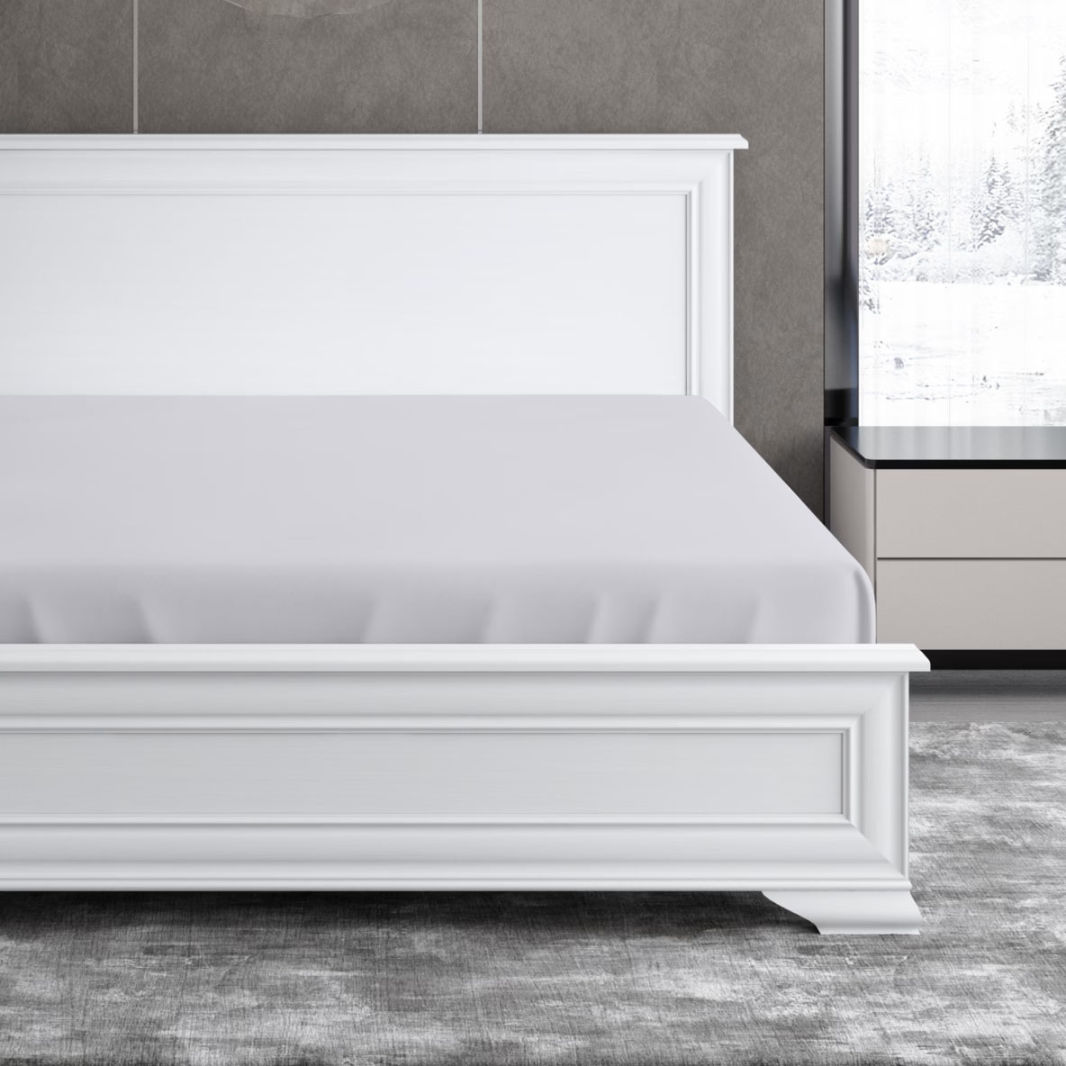 Простыня на резинке Soft Silver Благородное серебро 160х200х25 см