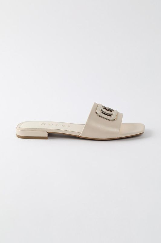 Сабо кожаные с логотипом Guess