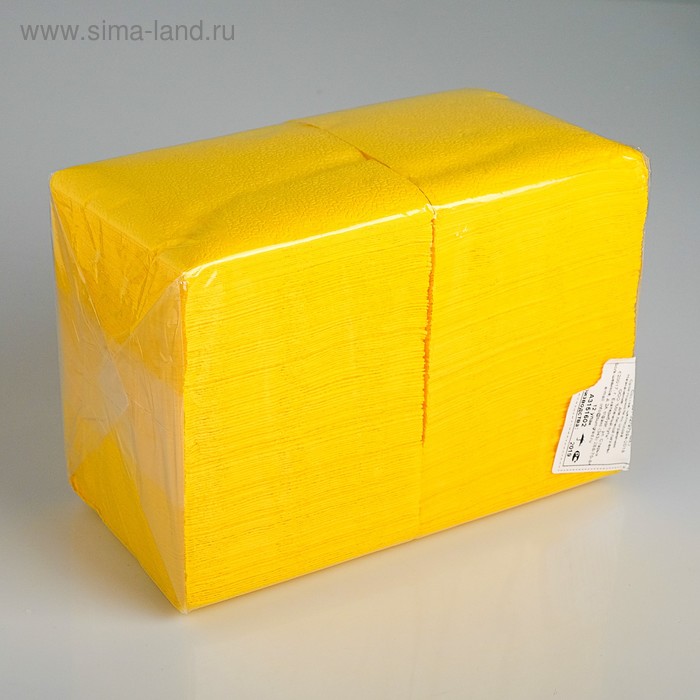 Салфетки бумажные жёлтые Big Pack, 24×24 см, 350 шт.