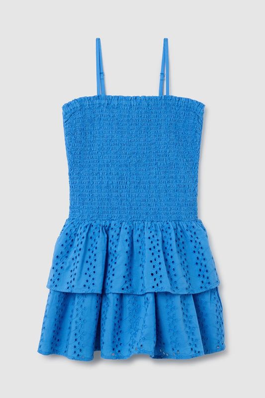 Сарафан хлопковый с шитьем и воланами OVS
