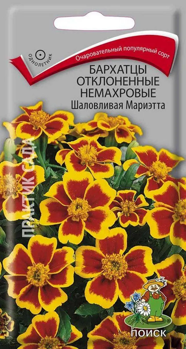 Семена Бархатцы Поиск Шаловливая Мери, 0,4 г