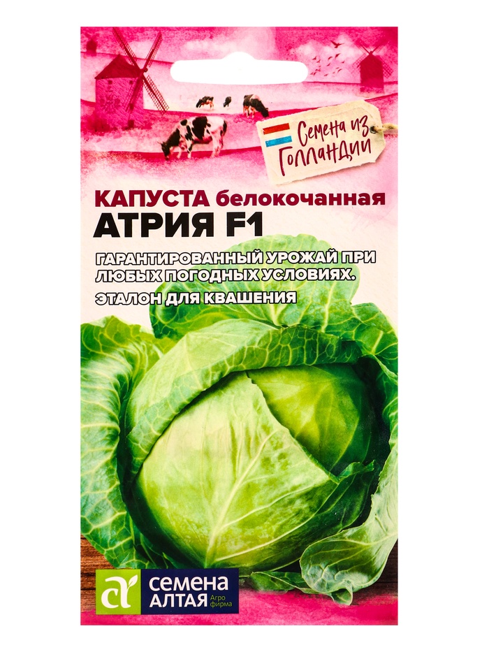 Семена Капуста белокочанная «Атрия» F1, 10 шт. «Семена Алтая»