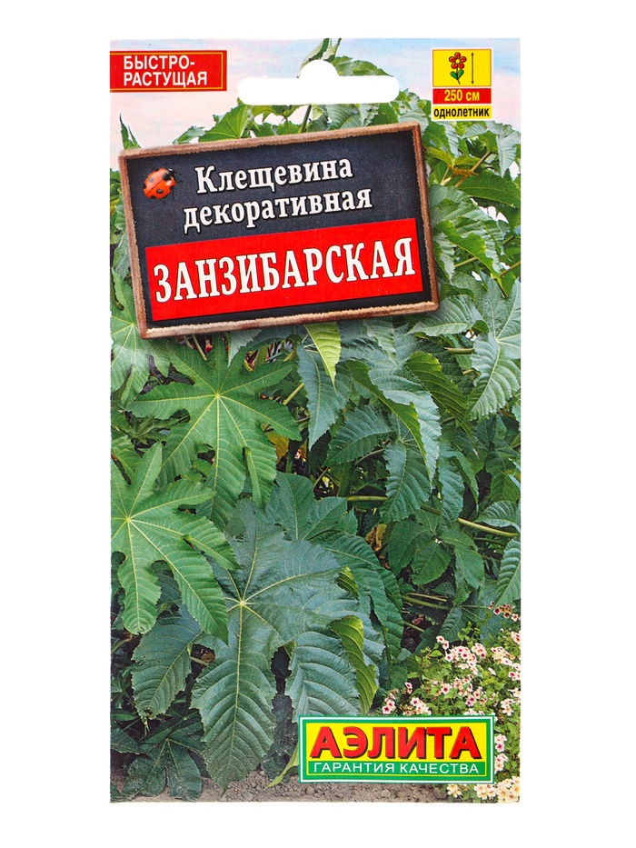Семена Клещевина «Занзибарская», 2 г, «АЭЛИТА»