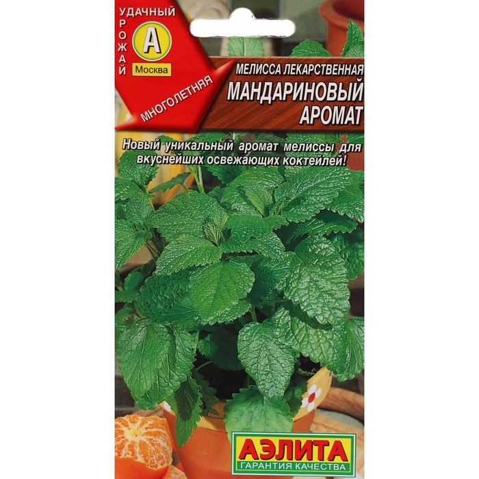 Семена Мелисса лекарственная «Мандариновый аромат», 5 шт., «Аэлита»