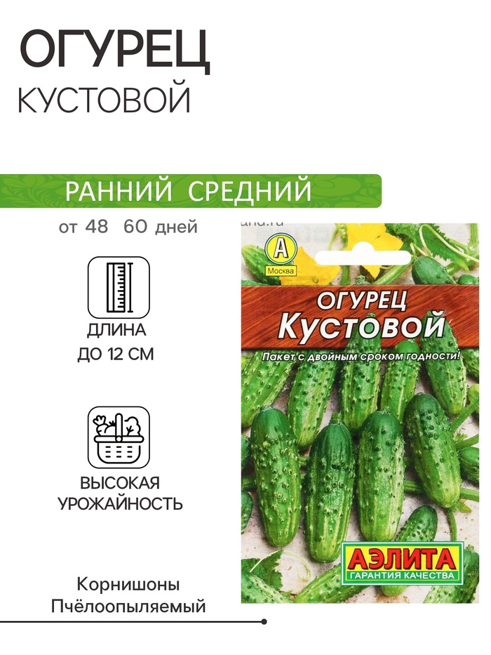 Семена Огурец «Кустовой», 20 шт., «АЭЛИТА»
