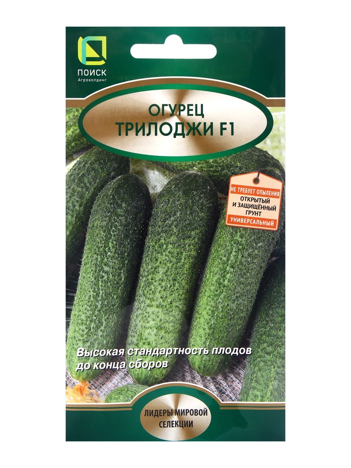 Семена Огурец «Трилоджи», F1.10 шт., «ПОИСК»