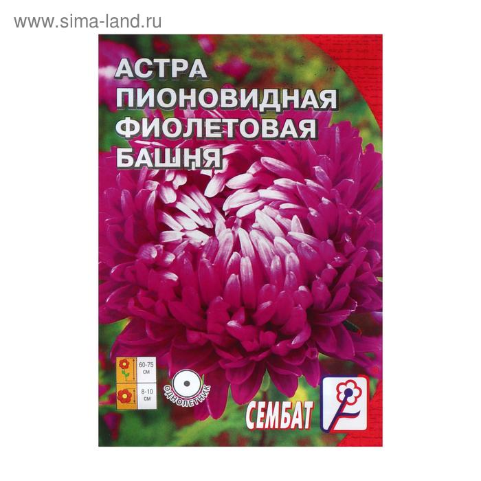 Семена цветов Астра пионовидная "Фиолетовая Башня", 0.2 г